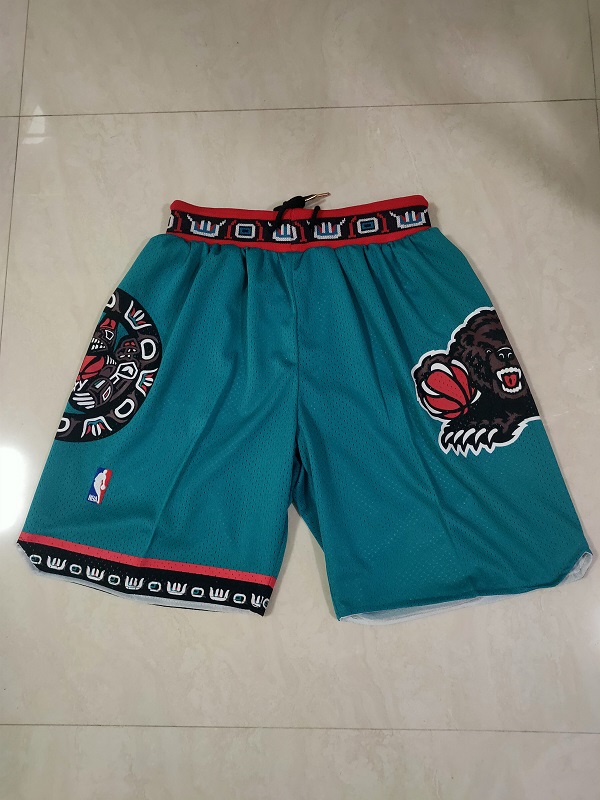 Men NBA 2021 Memphis Grizzlies Green Shorts 1